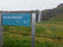 Cartello a Seljalandsfoss