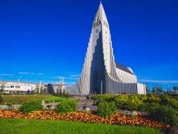 The iconic façade of Hallgrimskirkja