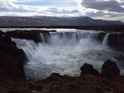 Panoramica su Goðafoss