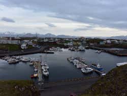 Vue panoramique du port de Stykkishólmur