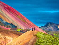 Hiking through the rainbow rocks of Landmannalaugar