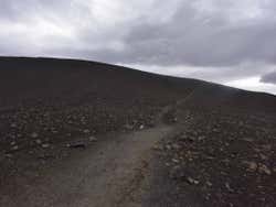 Hiking on Hverfjall