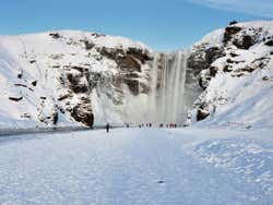 Skógafoss no inverno