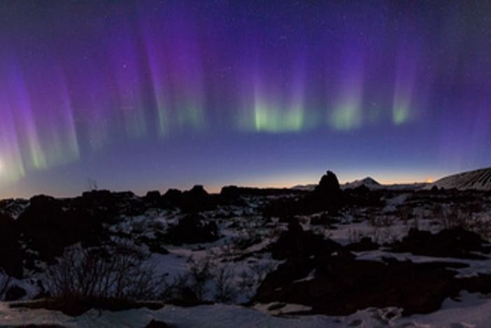 Luces del norte sobre Islandia