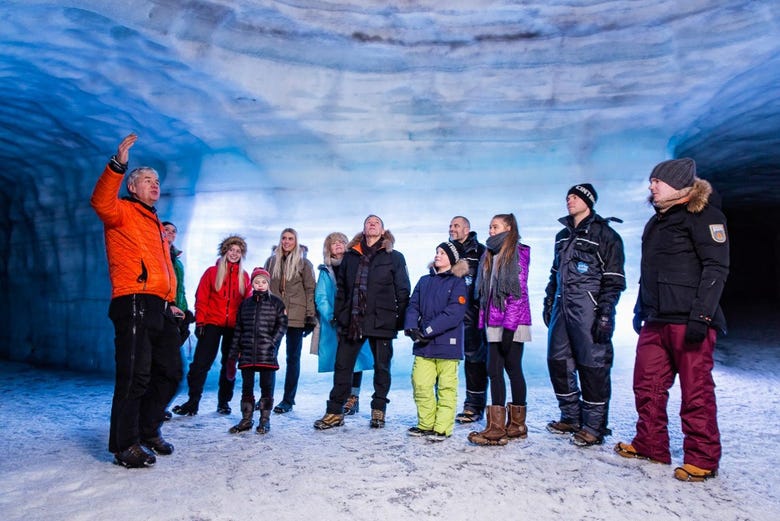 Visitando el interior del glaciar Langjökull