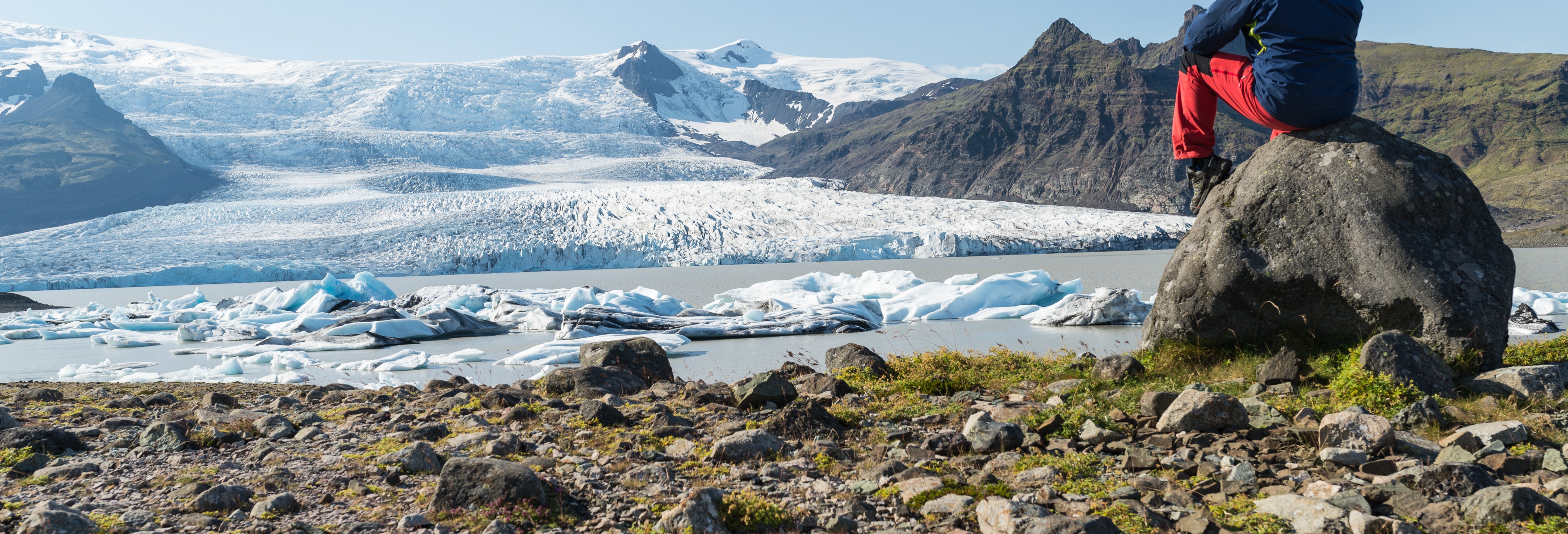 Randonnée et balade en bateau aux glaciers Falljökull et Fjallsjökull