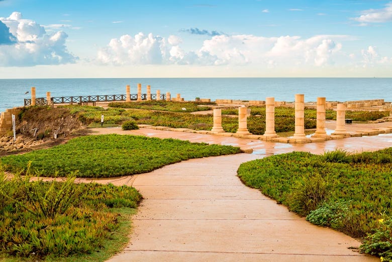 Resti della città romana di Caesarea