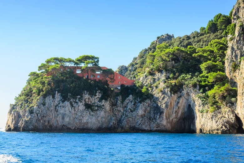 Casa Malaparte na costa de Capri