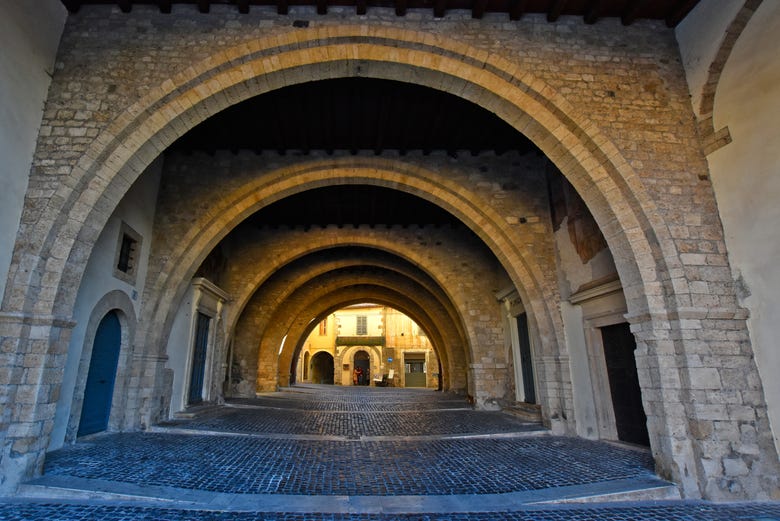 Arcos no centro histórico de Anagni