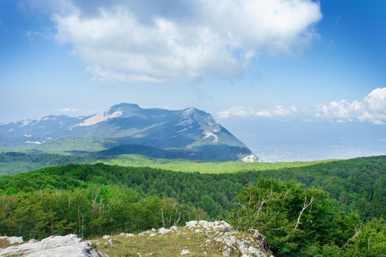 Vue panoramique du parc national du Cilento