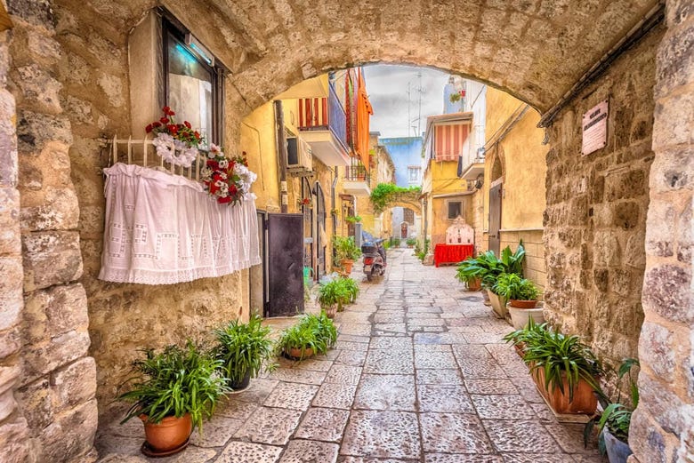 Picturesque typical streets of Bari