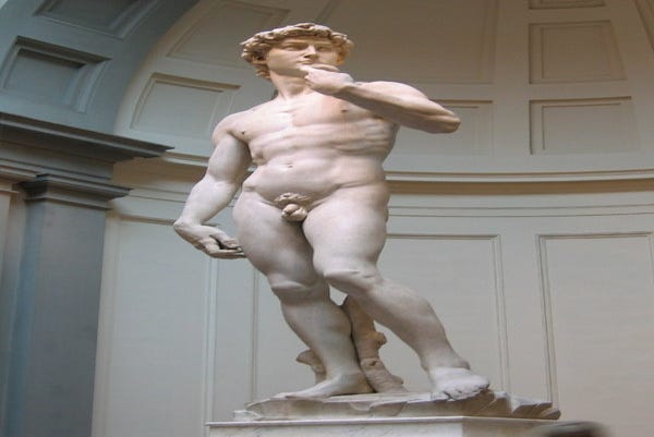 Michelangelo's David in Accademia Gallery
