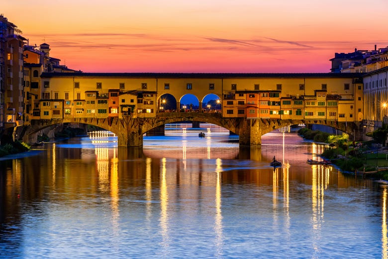 Atardecer en el Ponte Vecchio