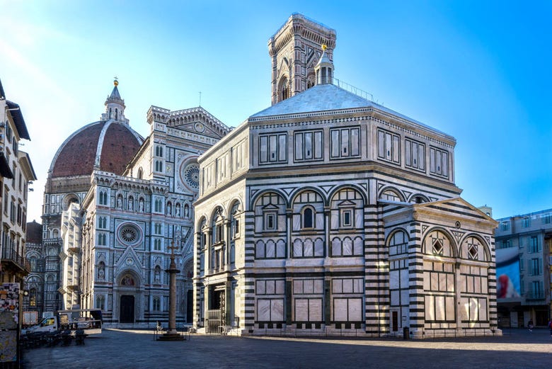 The Baptistery in front of Florence Cathedral