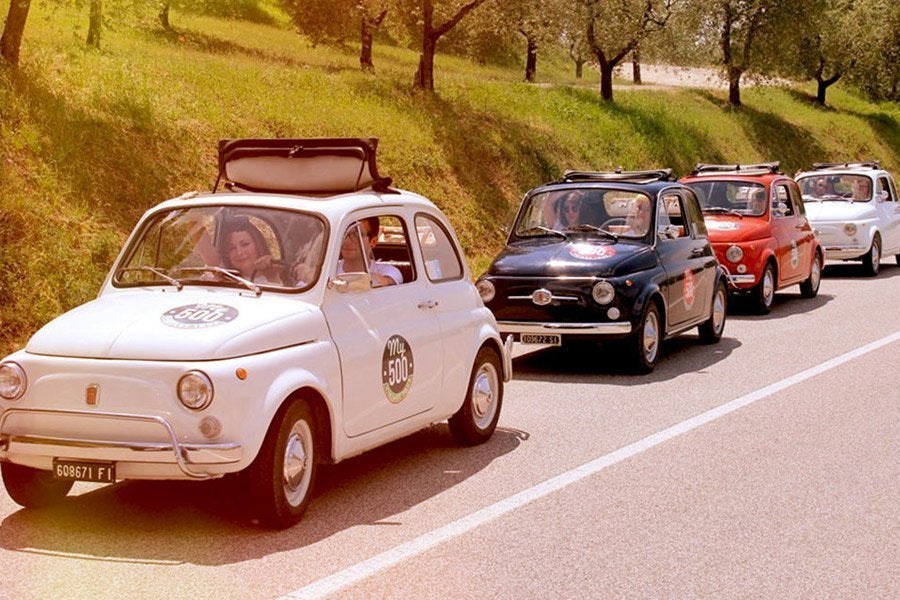 Tour delle colline del Chianti con Fiat 500 da Firenze