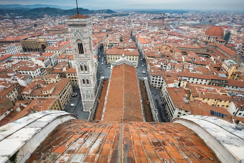 A vista do alto do Duomo