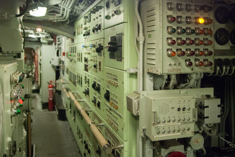 Inside the Nazario Sauro submarine
