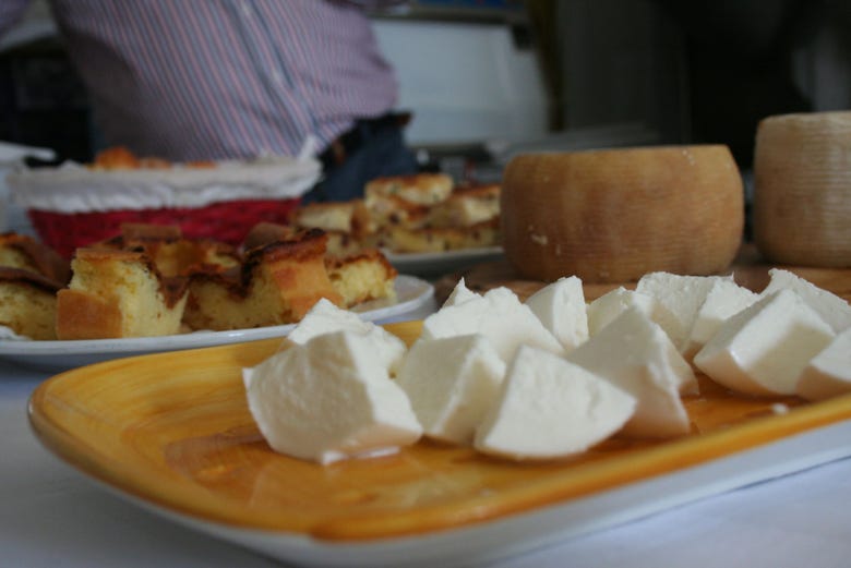 Degustação de queijos toscanos