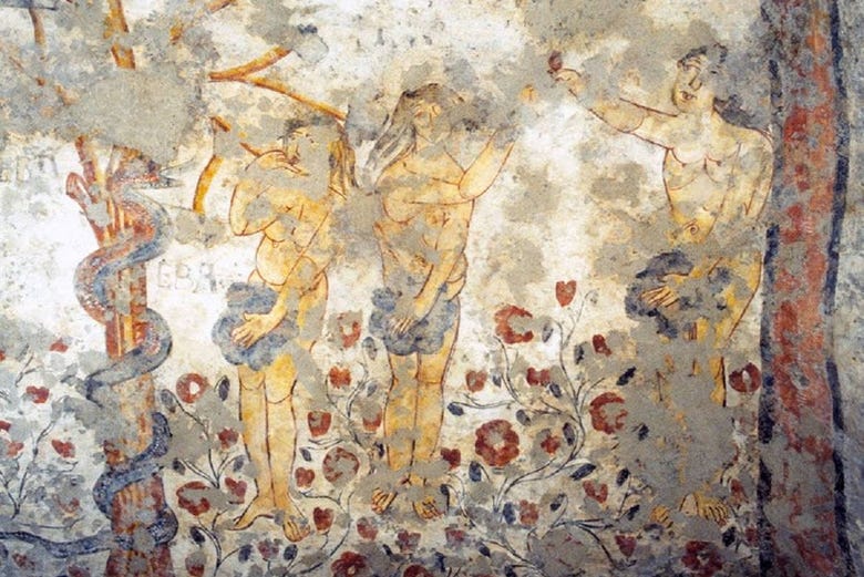 Gli affreschi della Cripta del Peccato Originale