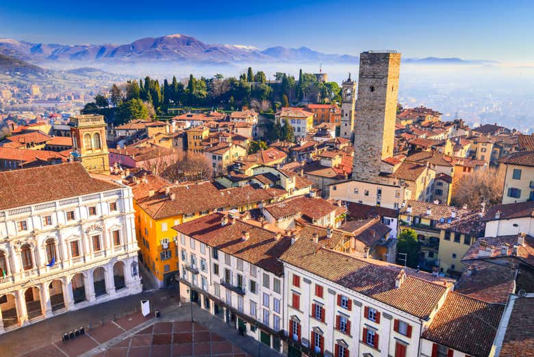 The medieval Città Alta of Bergamo