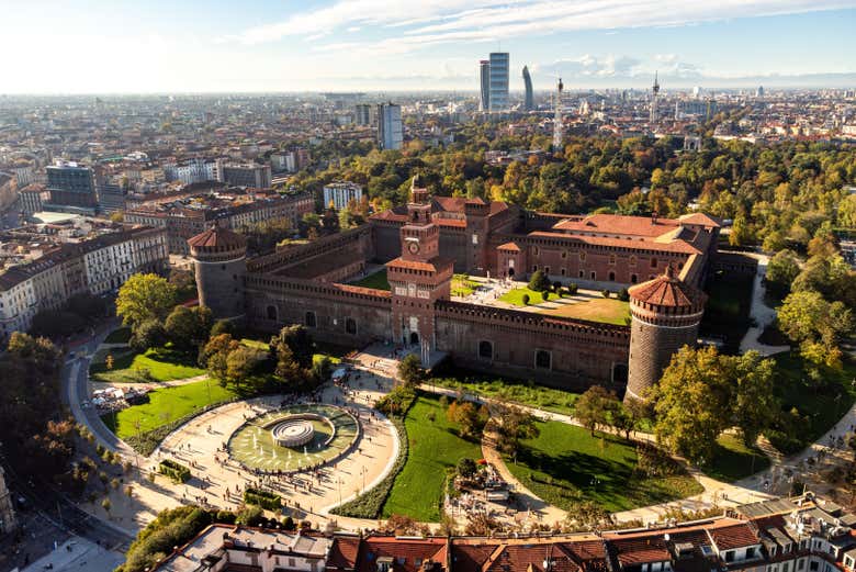 The Sforza Castle and its Filarete Tower