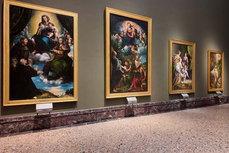 Exhibition rooms at the Pinacoteca di Brera