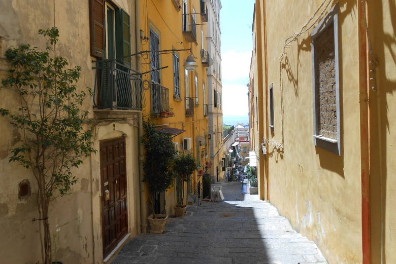 Calles antiguas en Nápoles