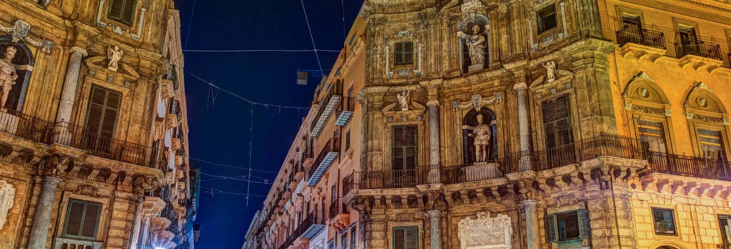 Tour nocturno por el mercado Vucciria + Cúpula de San Salvador desde Palermo