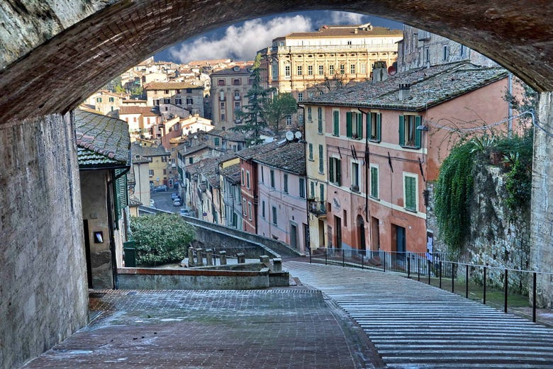 Passeando pelas ruas de Perugia