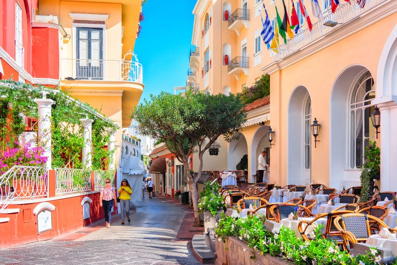 Recorriendo el centro histórico de Capri