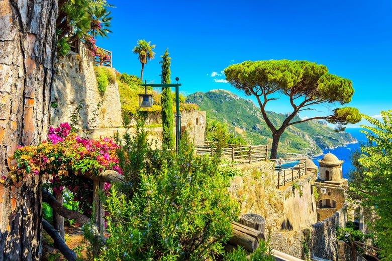 A villa in Ravello overlooking the Amalfi Coast