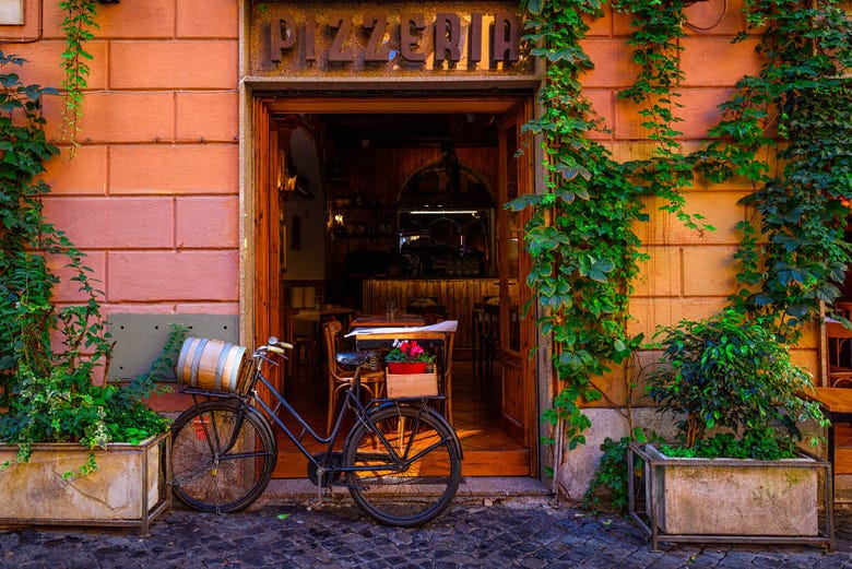Pizzería del barrio del Trastevere