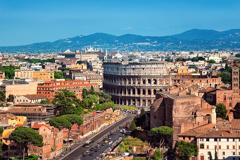 Vistas de Roma durante o free tour