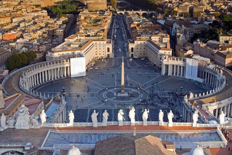 Marvel at the view of St Peter's Square