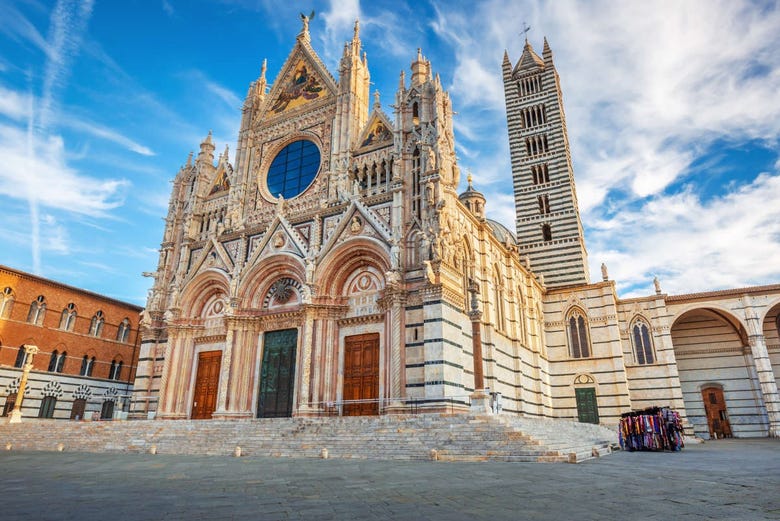 The magnificent façade of Siena Cathedral