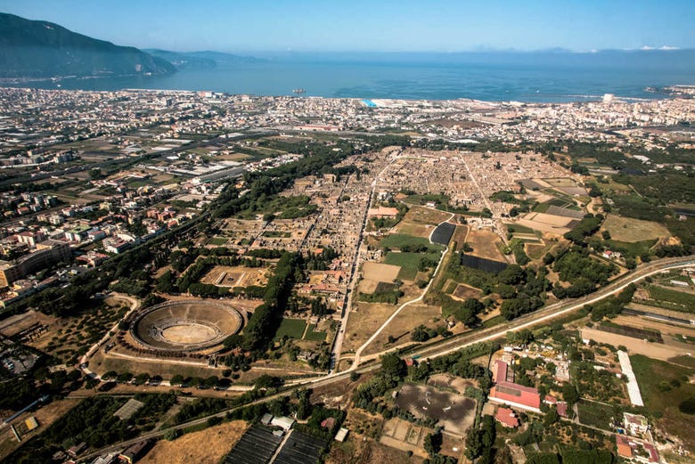 Aerial views of Pompeii