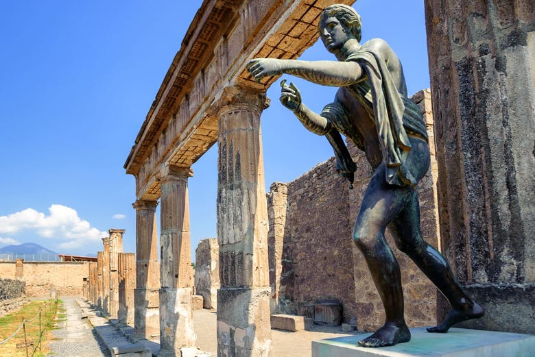 Statue of Apollo outside the ancient temple dedicated to him