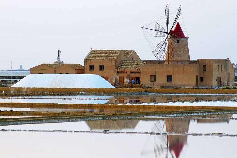 A mill in the Trapani Salt pans