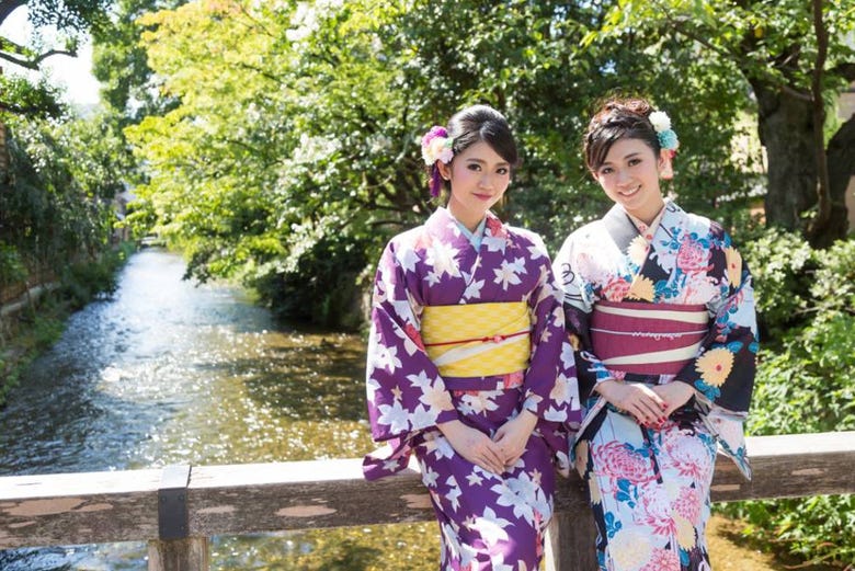 Visitando Kioto en kimono