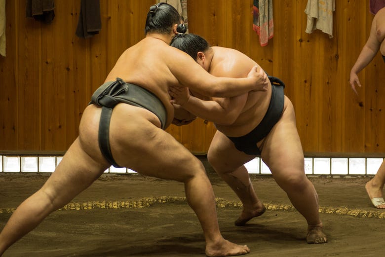 Combate de sumô em Tóquio