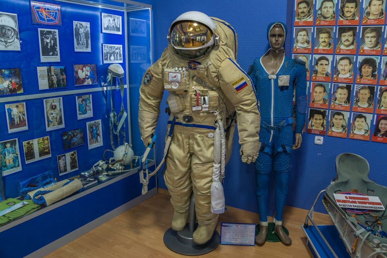 Traje espacial en el Museo de Baikonur