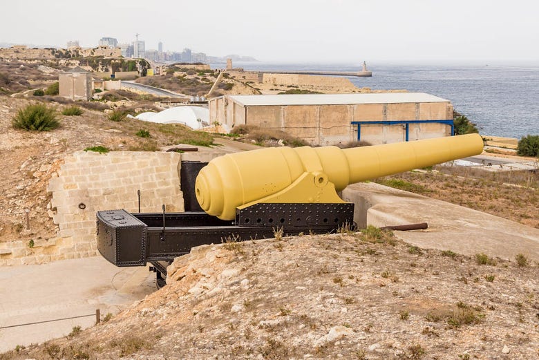 Il cannone del forte Rinella, uno dei più grandi del mondo