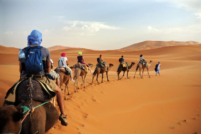 giro in cammello nel deserto di Merzouga