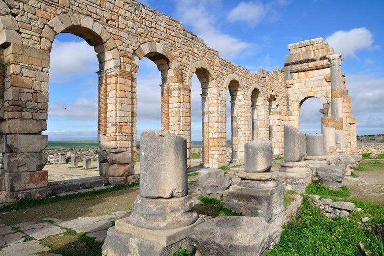 Les ruines de la basilique de Volubis