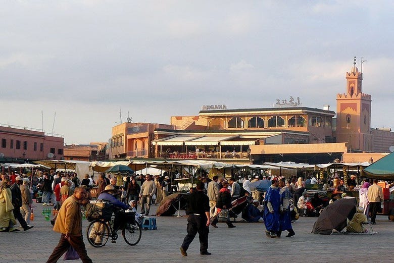 Ambiente de Marrakech na Praça