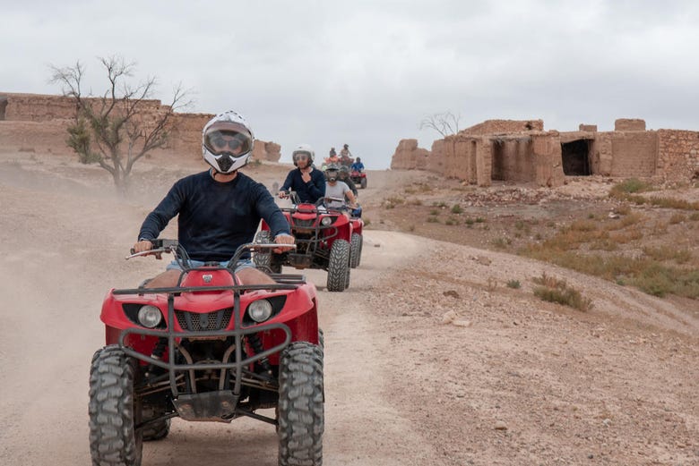 Exploring the Agafay Desert on a quad bike