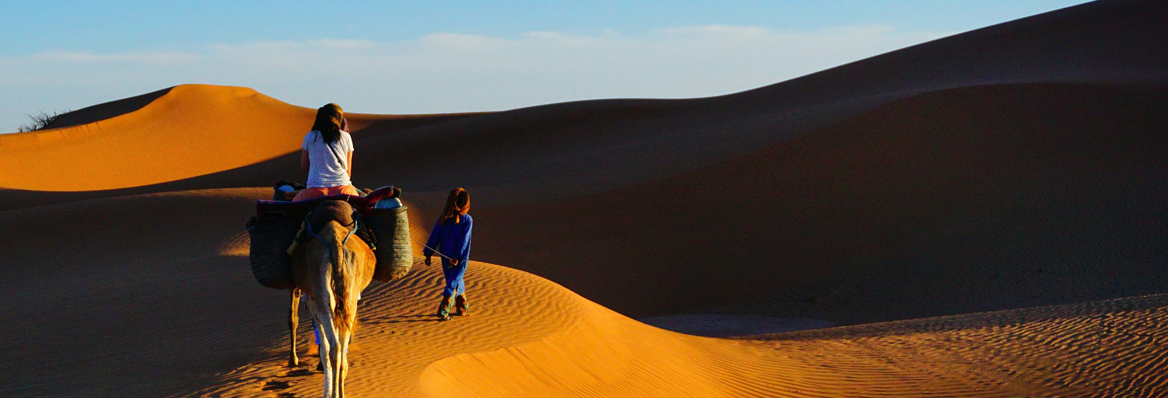 Paseo en camello y noche en el desierto