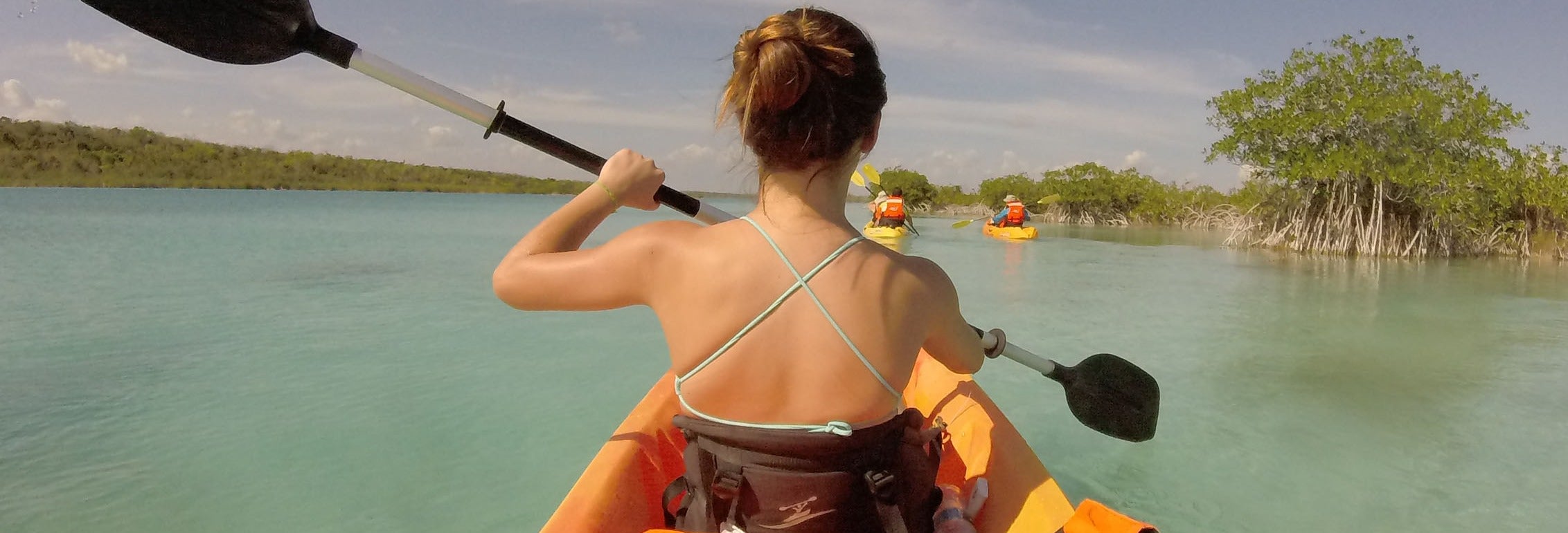 Excursión en kayak por la laguna Bacalar