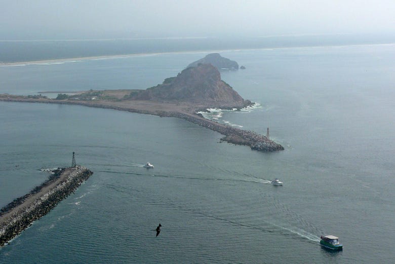 Vista aerea di Isla de La Piedra 