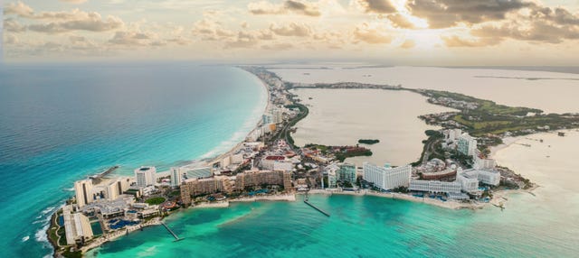 playa del carmen fly helicopter over grand